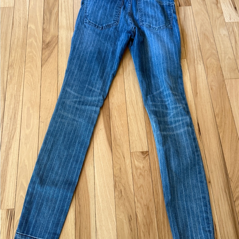 Express Blue Straight Leg Denim Jeans - Picture 3 of 10